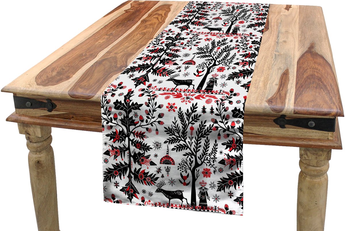 New Bed Kerstmis Scandi Kerst Vibe Print Accent Rechthoekige Tafelrunner, 40cm x 180cm