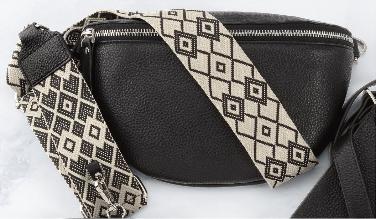Jackie L Cross Body Bag zwart - leer