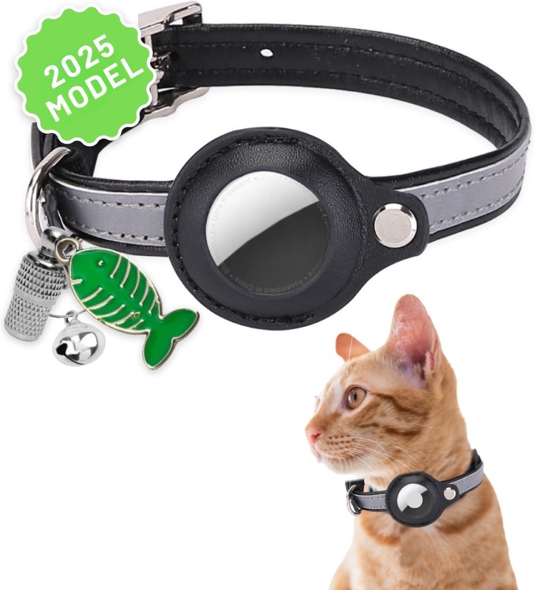 Bol.com Petspace® - Katten halsband - Halsband kat - Kattenbandje - Geschikt voor Apple AirTag - Veilig en Comfortabel - Katten ... aanbieding