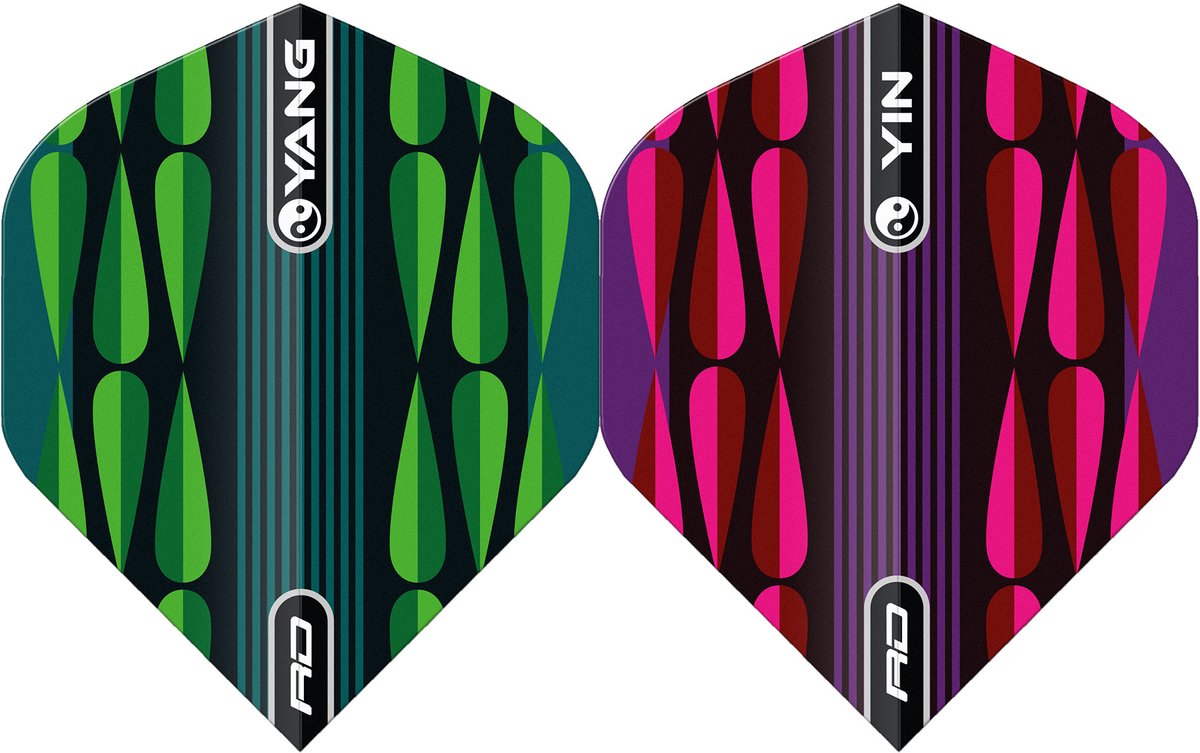 Red Dragon Yin Yang Pink Green - Dart Flights