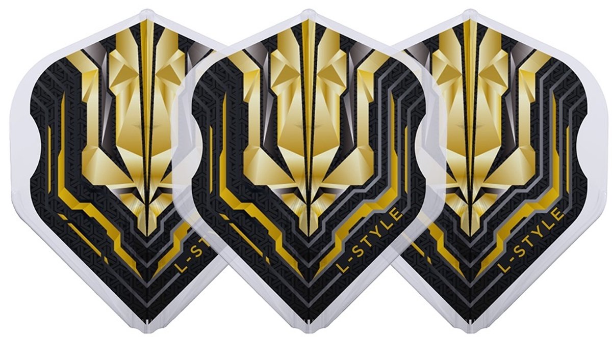 L-Style Champagne Flight EZ L1 Standard Origin Series Clear Gold - Dart Flights