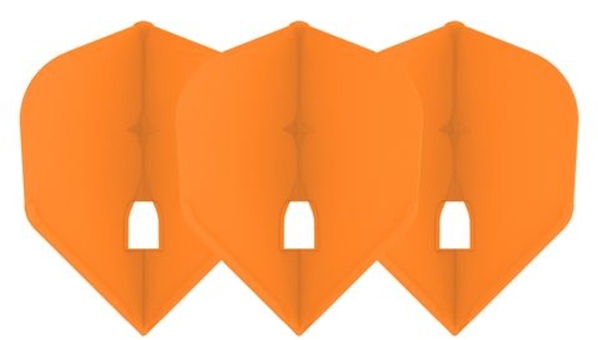 L-Style Champagne Flight L3 Shape Solid Orange - Dart Flights