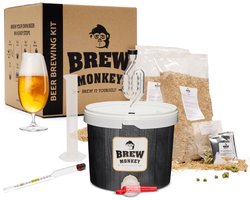 Brew Monkey Plus Blond - Bierbrouwpakket - Zelf Bier Brouwen Bierpakket - Gadgets Mannen - Verjaardag cadeau - Verjaardagscadeau voor Mannen - Origineel bier Cadeau