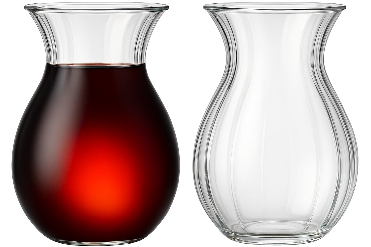 Luana Elegante - Turkse Theeglazen - 180ml - Set van 6 - Turkse Theeglas