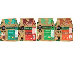 NESCAFÉ Dolce Gusto NEO koffiepads en sachets Latte mix pakket (Café au Lait, Cappuccino, Lungo en Espresso Intenso) - 4x12 pads/sachets voor 42 koppen koffie