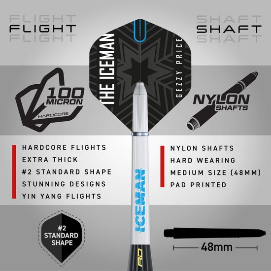 Red Dragon Gerwyn Price Iceman Brass Dartshopper Exclusives - Dartpijlen van Merkloos — afbeelding 3