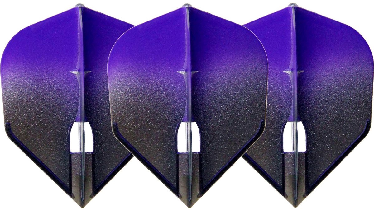 L-Style Champagne L3 Shape 2-Tone BK×Purple - Dart Flights