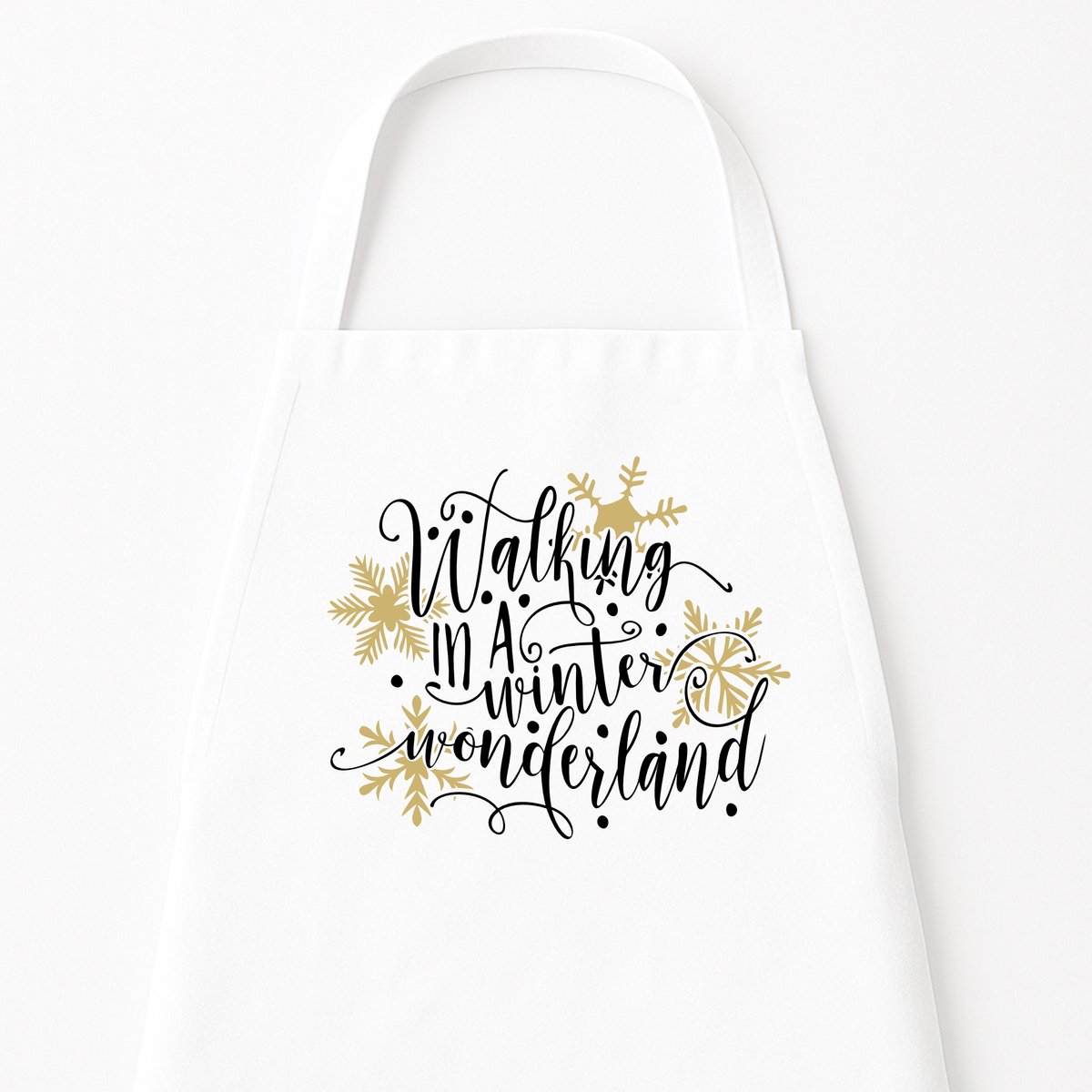 Kerst Keukenschort "Winter Wonderland" | Feestelijk Kerstcadeau | Wit