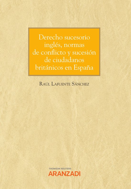 Derecho sucesorio inglés, normas de conflicto y sucesión d ... - cover