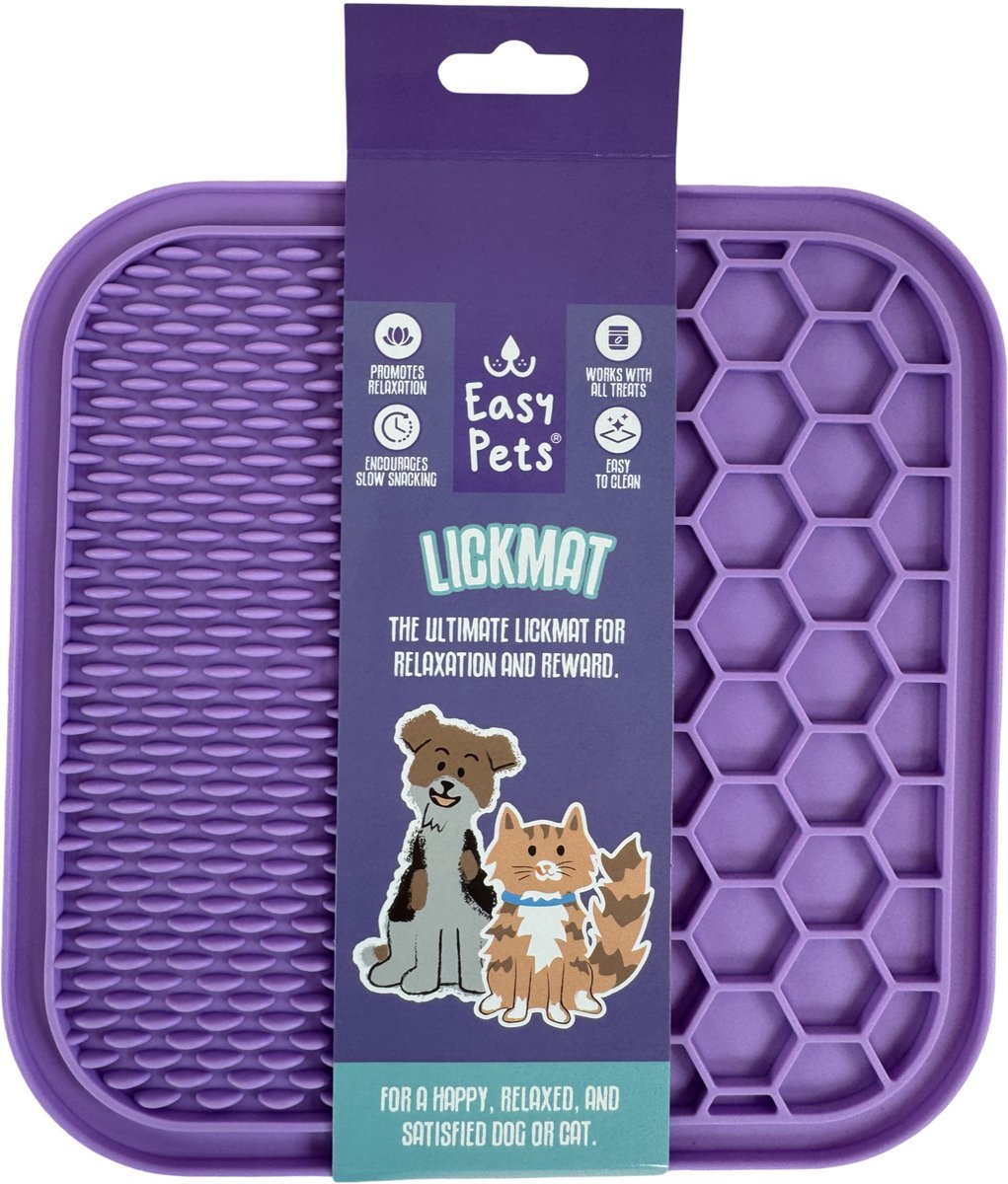 Easypets Likmat Paars - Mentale Stimulatie - 21x21 cm, Geschikt voor Honden en Katten