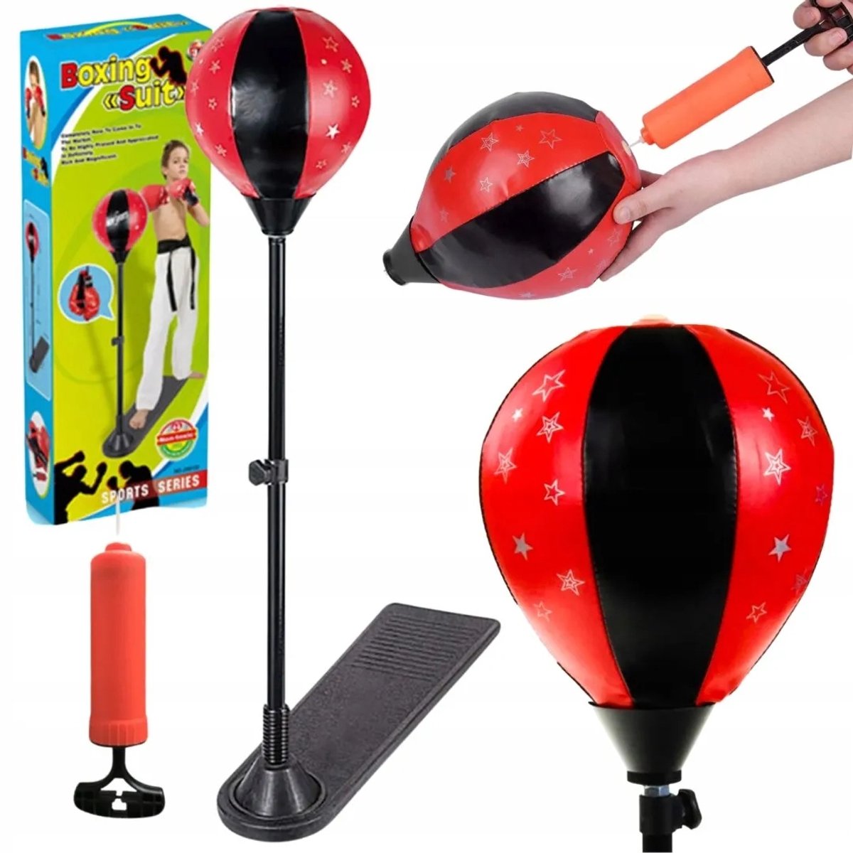 Kinder Bokszak Set met Standaard en Pomp - Leuk en Actief Cadeau