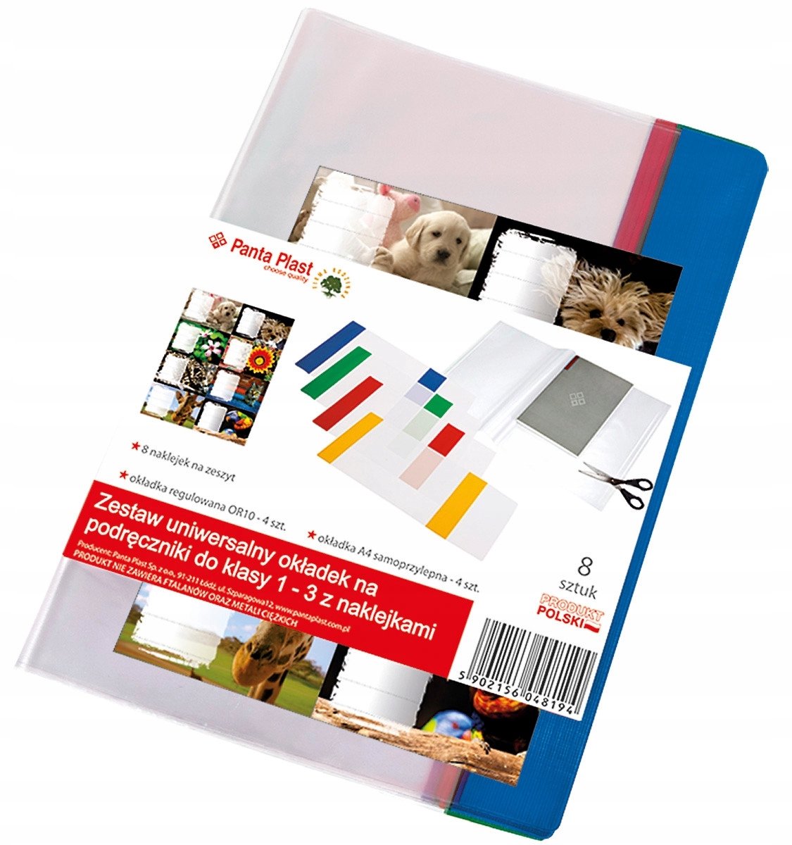 Panta Plast Schoolboekhoezen Set Klas 1-3 + Stickers