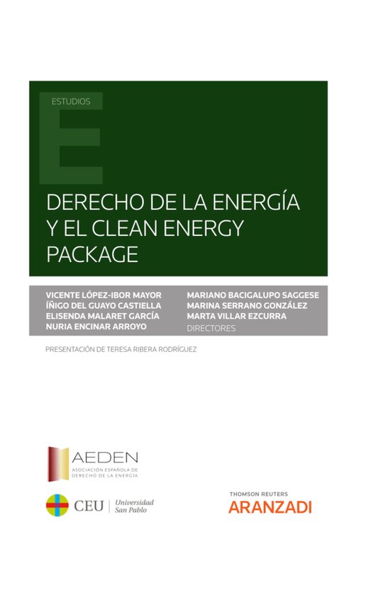 Derecho de la energía y el clean energy package - cover