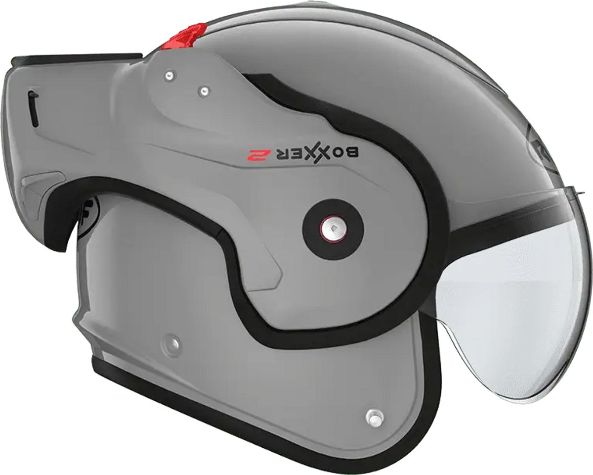 ROOF - RO9 BOXXER 2 SMOKEY GREY - Maat SM - Systeemhelmen - Scooter helm - Motorhelm - Grijs - ECE 22.06 goedgekeurd - Scooterhelmen mannen en vrouwen.