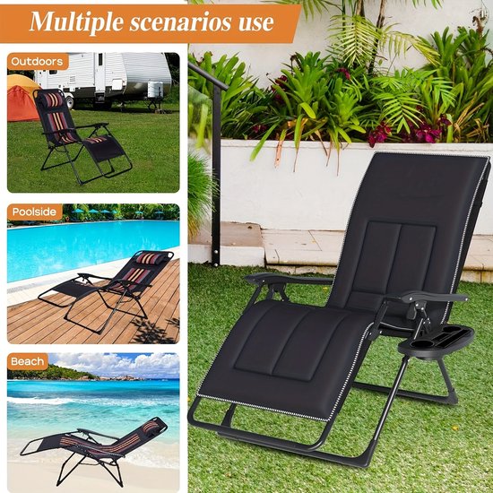 GIANTEX Set van 2 tuinstoelen, inklapbaar, klapstoel, hoge rugleuning, balkonstoel, terrasstoel met hoge rug- en armleuning, weerbestendig, van metaal en textiel, tot 150 kg belastbaar (mintgroen