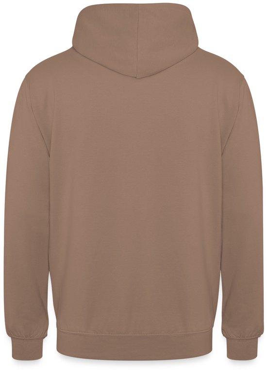 Bruine hoodie, achterkant.