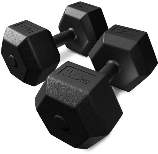 Trex Sport TX-010CD – Dumbells – Composiet Coating – Halters voor Fitness – Voor Thuisgym & Kracht – 2 x 10 kg – Totaal 20 kg