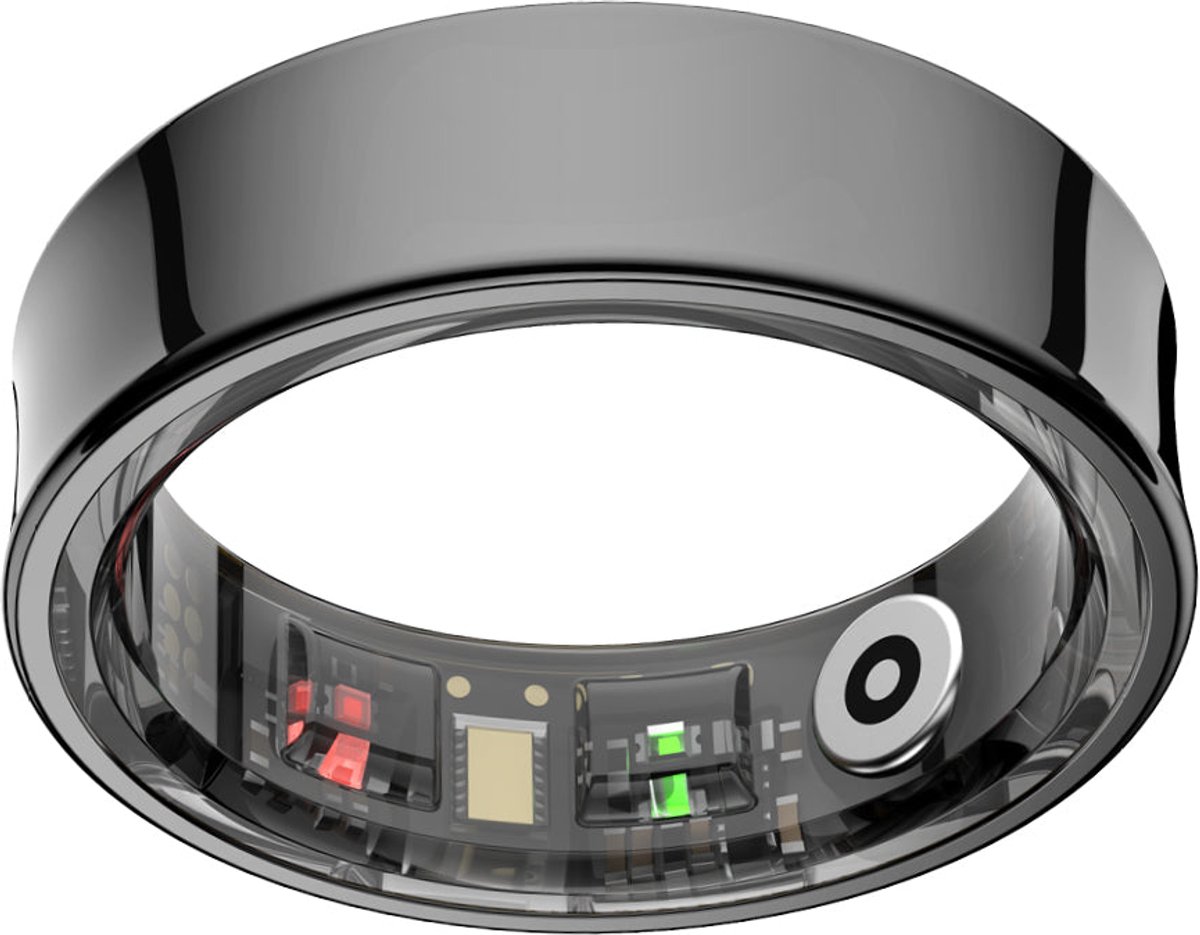 NOLATR Smart Ring LUX – Zonder Abonnement – Activity Tracker Ring – Hartslag, Slaap & Stappen – 5-7 Dagen Batterij – Zwart – Maat 9