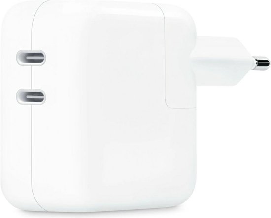 Originele Apple - 35W - Dual Power Adapter - 2x USB-C Poorten - Wit