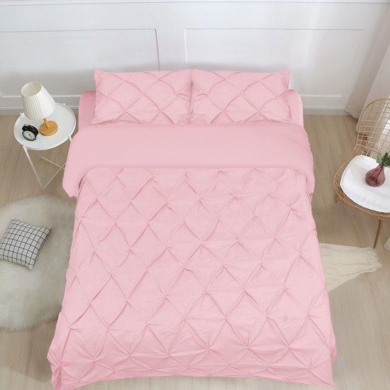 Beau Maison Dekbedovertrek Monte Carlo Tea Pink 200x200/220 + 2 kussenslopen — afbeelding 2