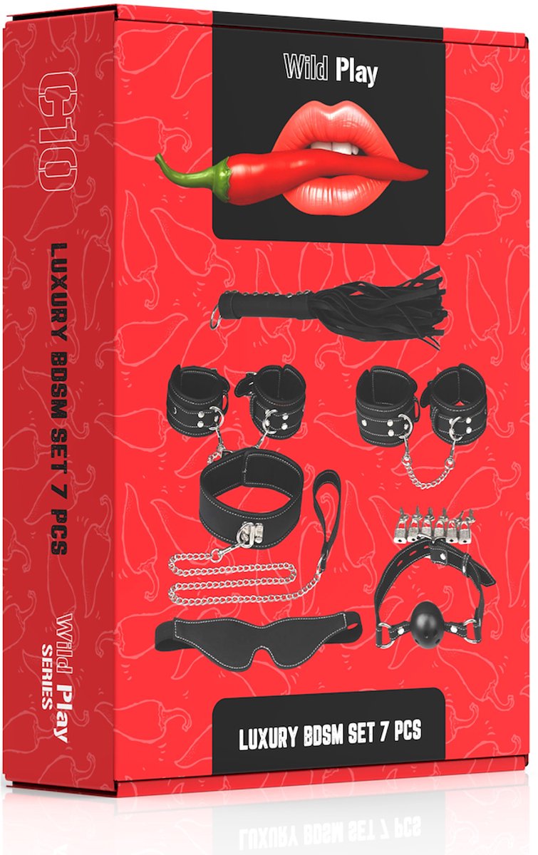 Erospace Wild Play C10 – luxe bdsm set met 7 spannende accessoires