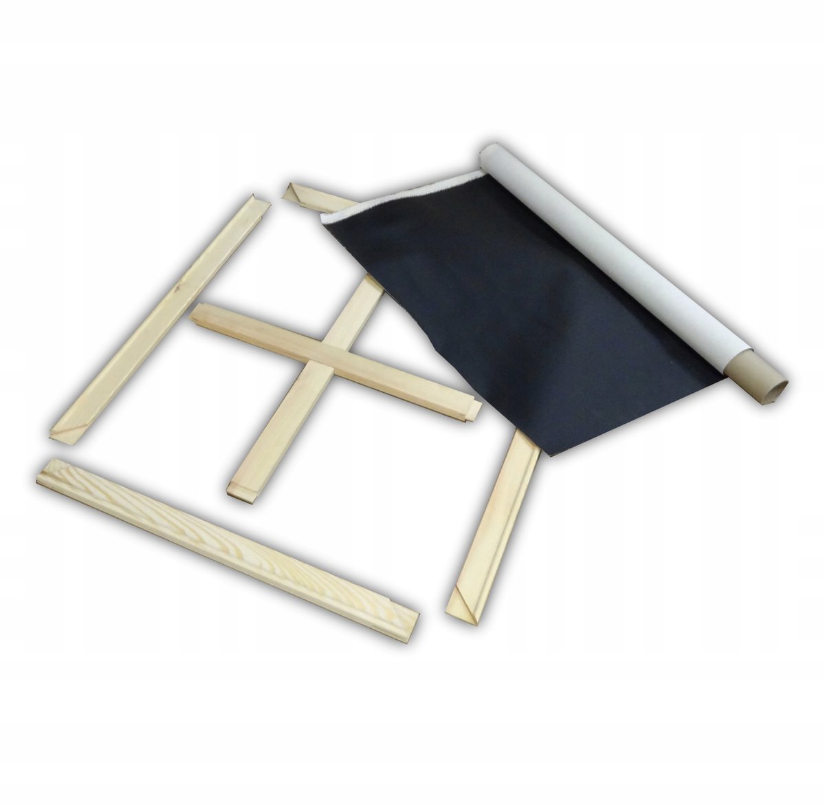 Zwart Katoenen Canvas 60x220cm - Zelfbouw Schildersdoek