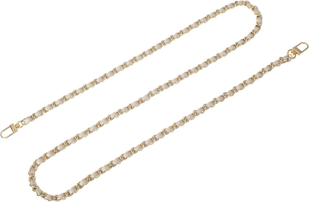 Vervangende Schouderriem voor Handtas met Gouden IJzeren Kettingschakels - Duurzaam PU Leder Look