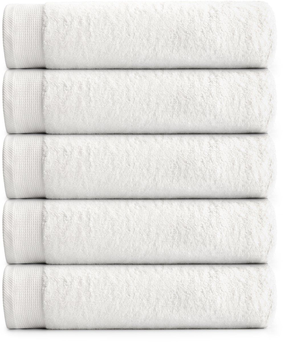 RELAKZ - Handdoeken - Set 7 Stuks - 50x100 cm - Wit - 700 GSM - Katoen - Luxe, Zacht en Hoog Absorberend