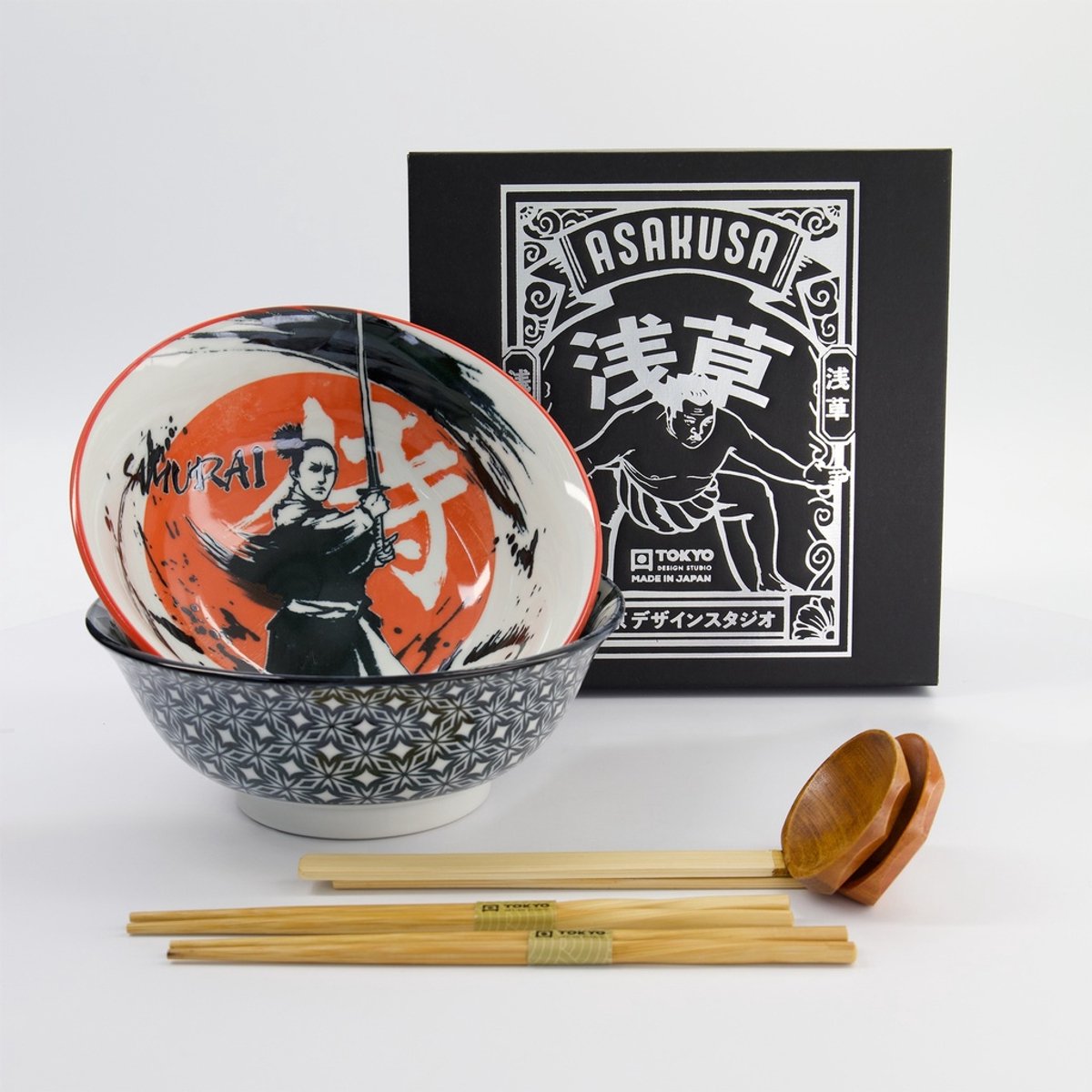 Tokyo Design Asakusa Ramen Ninja set/2 kommen - 1250ml - cadeauset