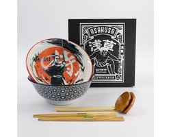 Tokyo Design Asakusa Ramen Ninja set/2 kommen - 1250ml - cadeauset