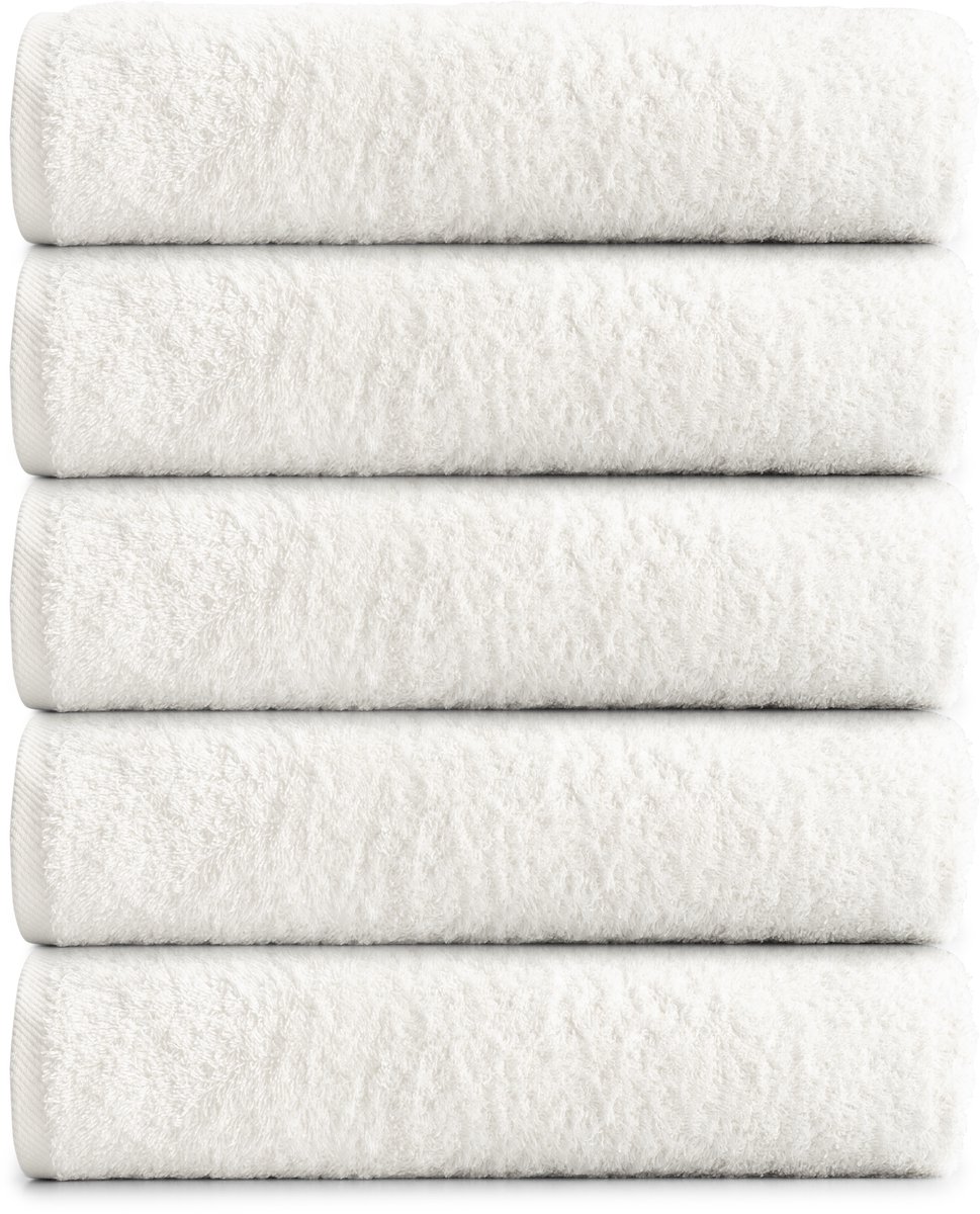 RELAKZ - Witte - Gastendoekjes - 7-Pack - 100% Katoen - 550 GSM - 33x55 cm - Zacht en Absorberend