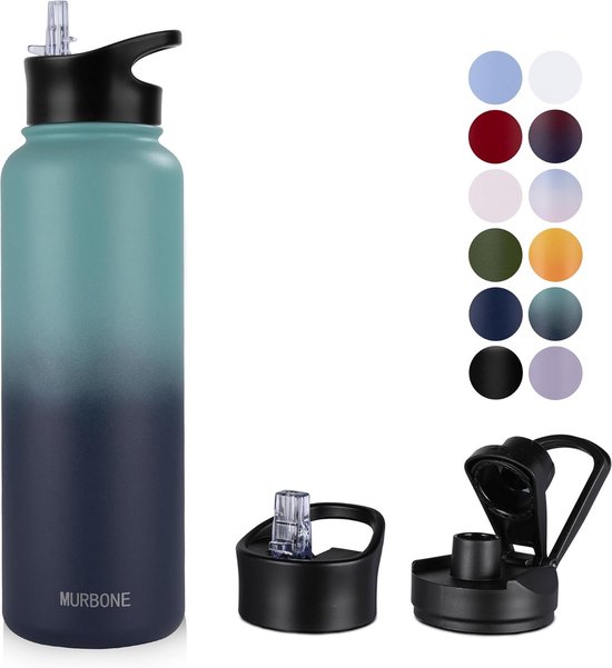 Takeya Actives geïsoleerde roestvrijstalen waterfles met geïsoleerd drinkdeksel, 680 ml, Midnight