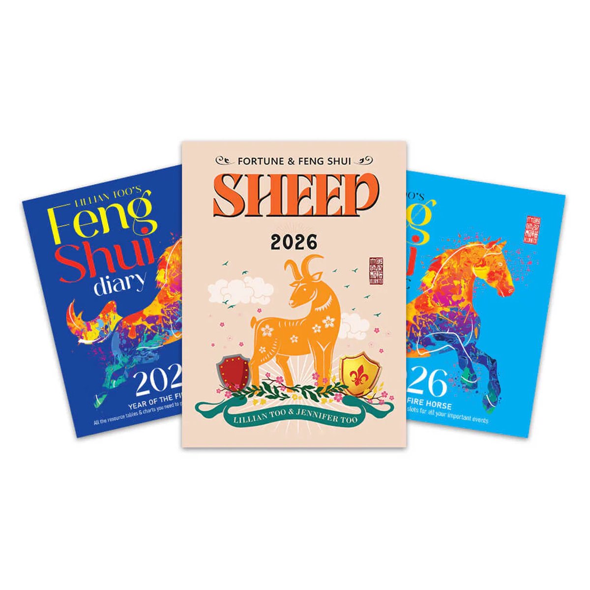 Boeken Set van 3, Horoscoopboek Schaap/Sheep, Almanac en Diary 2026