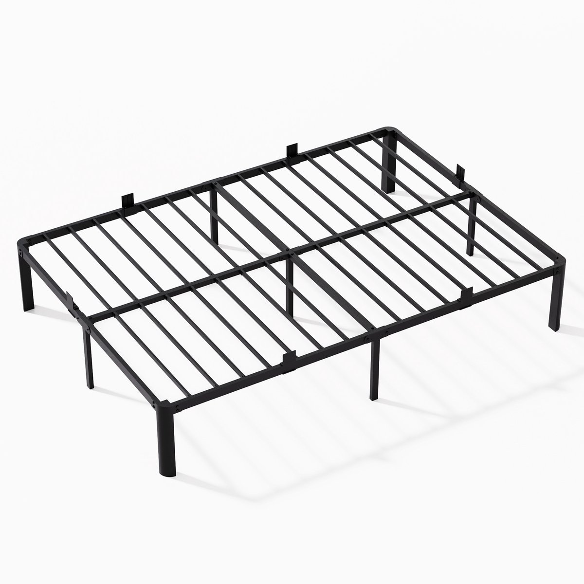 KUTAS Tweepersoonsbed - metalen bedframe - 140x200 cm Metalen Bed - Minimalistisch Bedframe - Stevig - Stil - Anti Slip - Grote Opbergruimte - Duurzaam - Voor 2 personen - Draagkracht 600 kg- Zwart