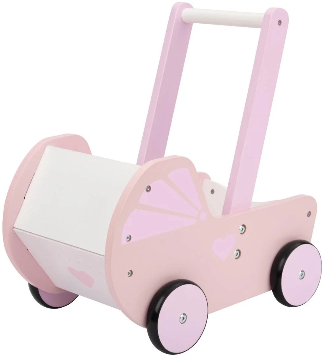 Lupilu Houten Speelgoed Poppenwagen - Geschikt voor: poppen tot max. 48 cm - Gemaakt van echt hout - Houten speelgoed poppenwagen - Bevordert spelenderwijs fantasie, creativiteit en rollenspelvermogen