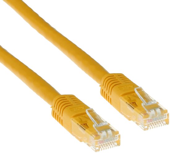 Cat5e UTP, RJ-45, 50µ or, 0.5m, Jaune