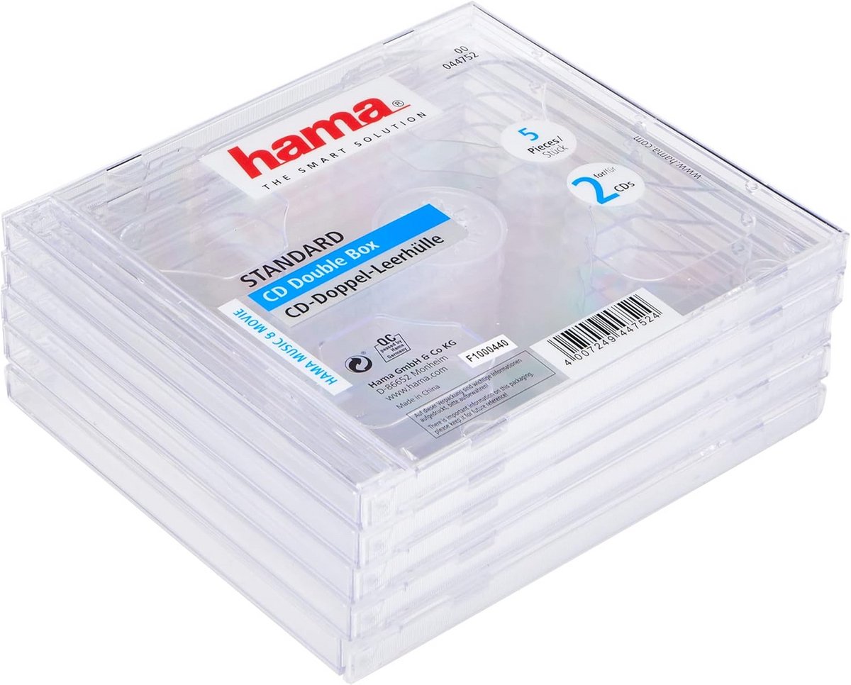 Dubbele CD Hoezen Standaard Doorzichtig - Set van 5