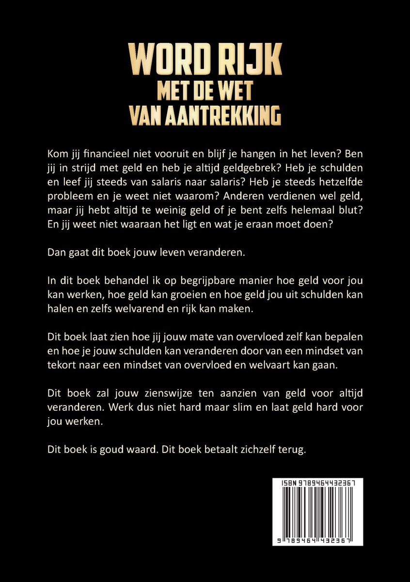 Word rijk met de wet van aantrekking - back cover