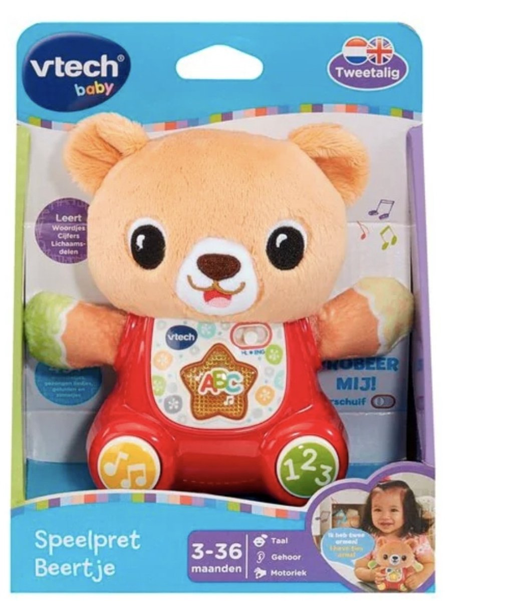 Baby - Speelpret Beertje - Babyspeelgoed - 3-36Mnd - Taal - Gehoor - Motoriek van VTech in Meerkleurig – productfoto