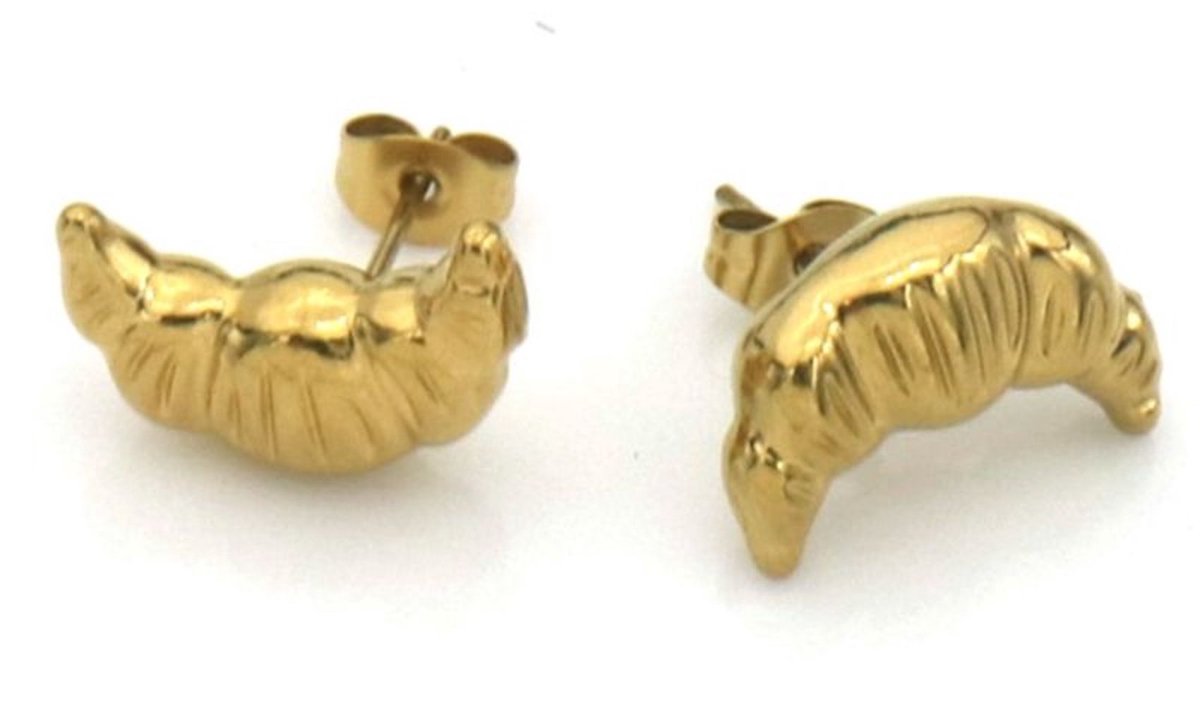 Oorbellen Croissant - Goudkleurig - 1.5 Centimeter - Oorstekers, oorknoppen - Damesdingetjes