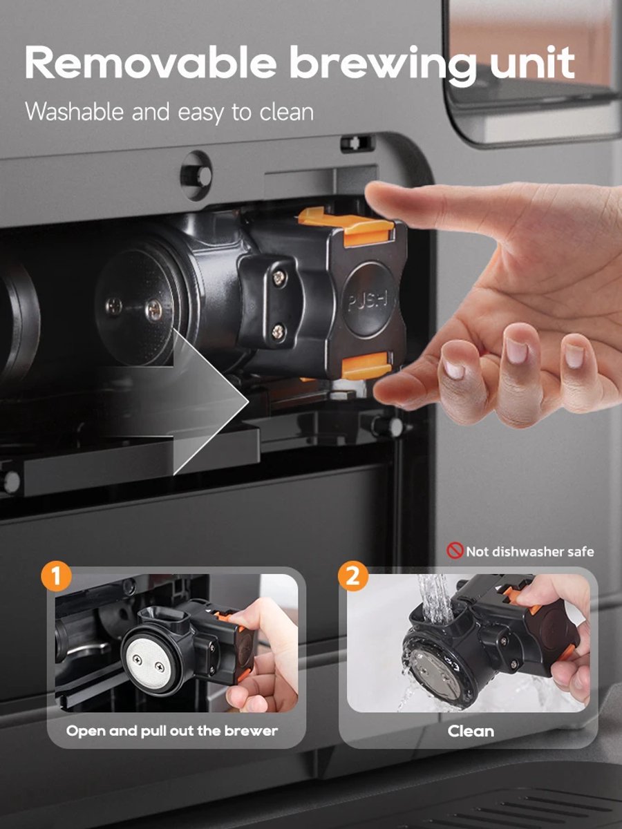 HiBREW H16 Volautomatische Koffiemachine met - afbeelding 3