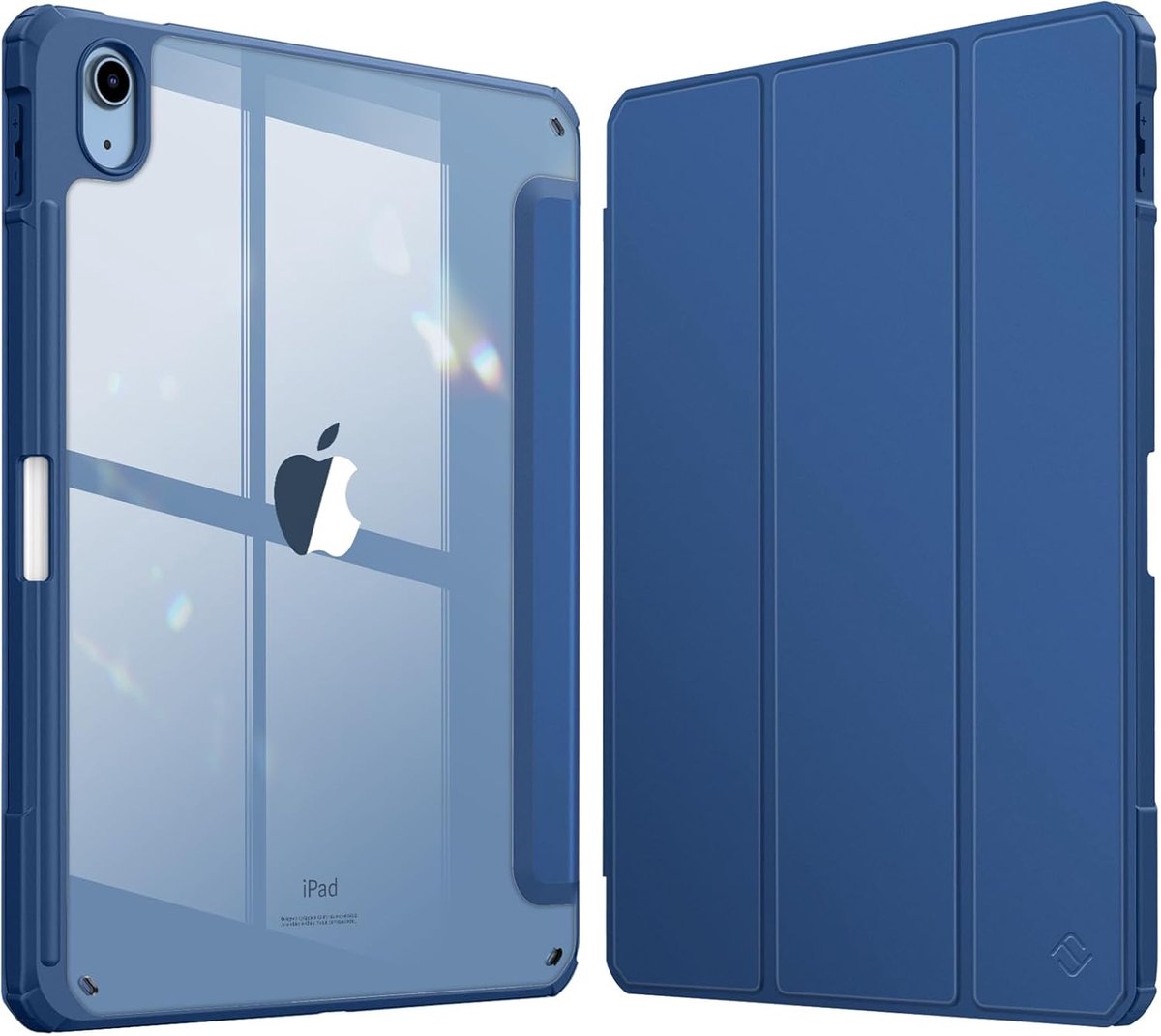 Zandarix Geschikt voor Apple iPad A16 (2025) - Book Case - Automatische Slaap/Waak Functie - Ingebouwde Potloodhouder - Tablethoes - Marineblauw