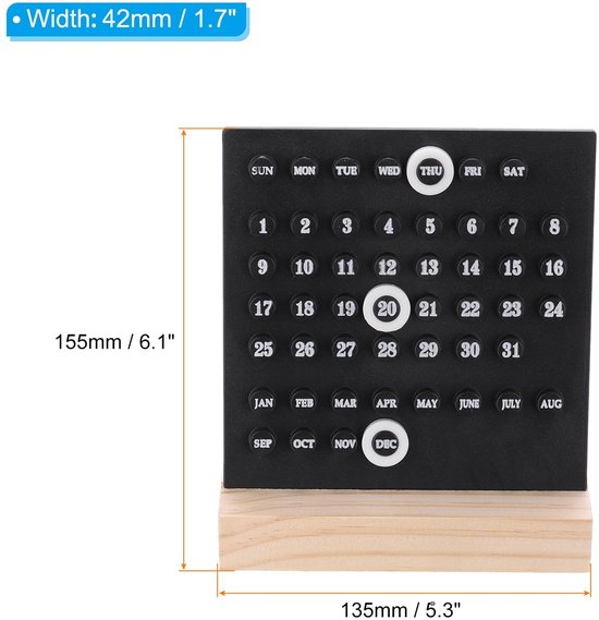 SiL Interiors Houten eeuwigdurende kalender desktop eeuwige kalender blokken - huis boom ontwerp