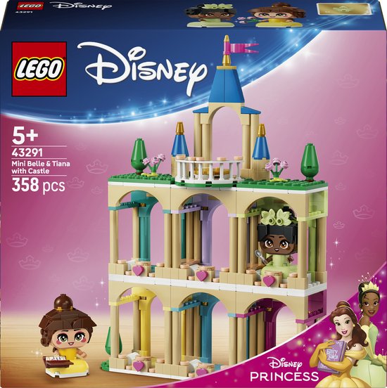 LEGO Disney Princess mini prinsessen Belle en Tiana kasteel set.