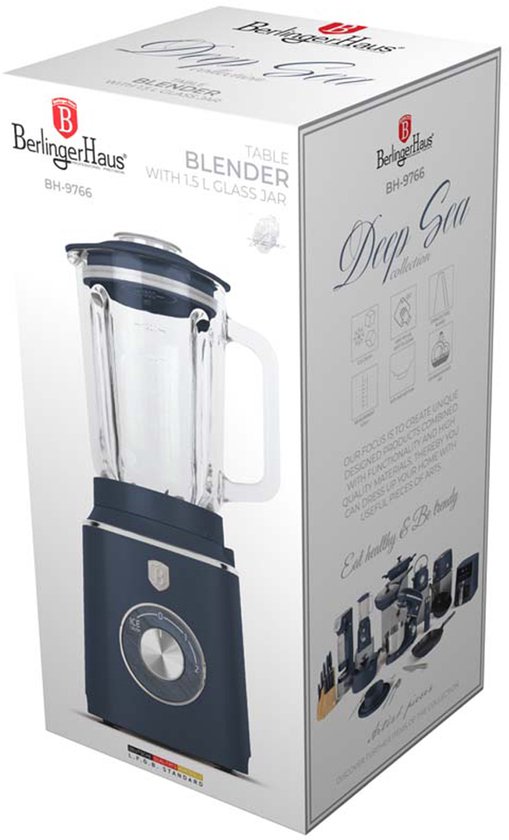 Berlinger Haus blender - met ice crush functie - Deep Sea mat blauw van Merkloos — afbeelding 2
