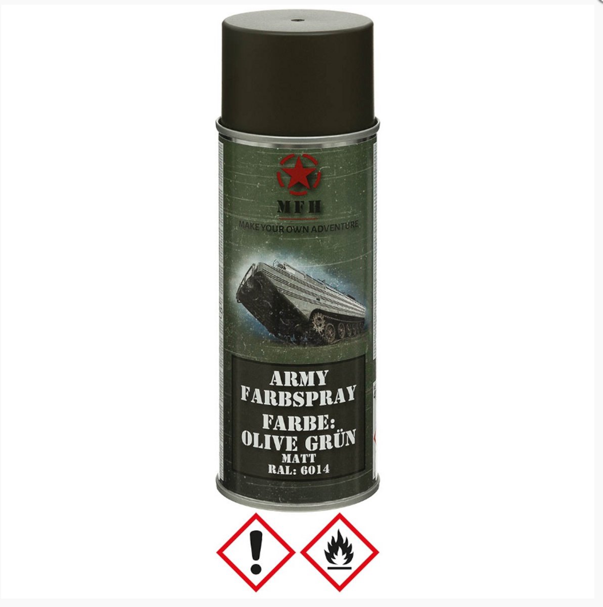 Verfspuitbus - RAL6014 - Olive Drab - Mat - 400 ml