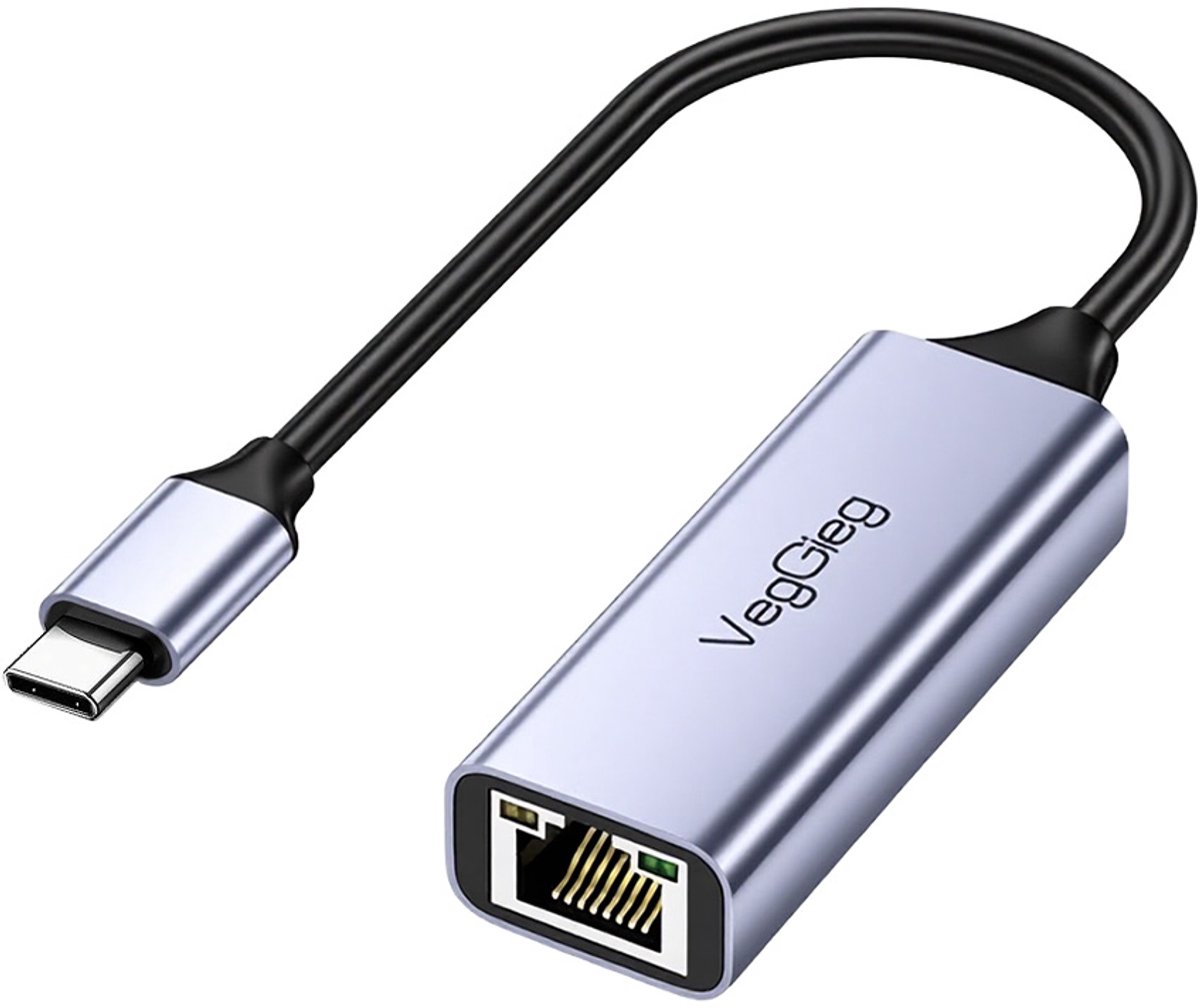 USB-C naar Ethernet Adapter-Ethernet Adapter USB C kabel-Type-C RJ45 adapter– Plug & Play- 1000 Mbps