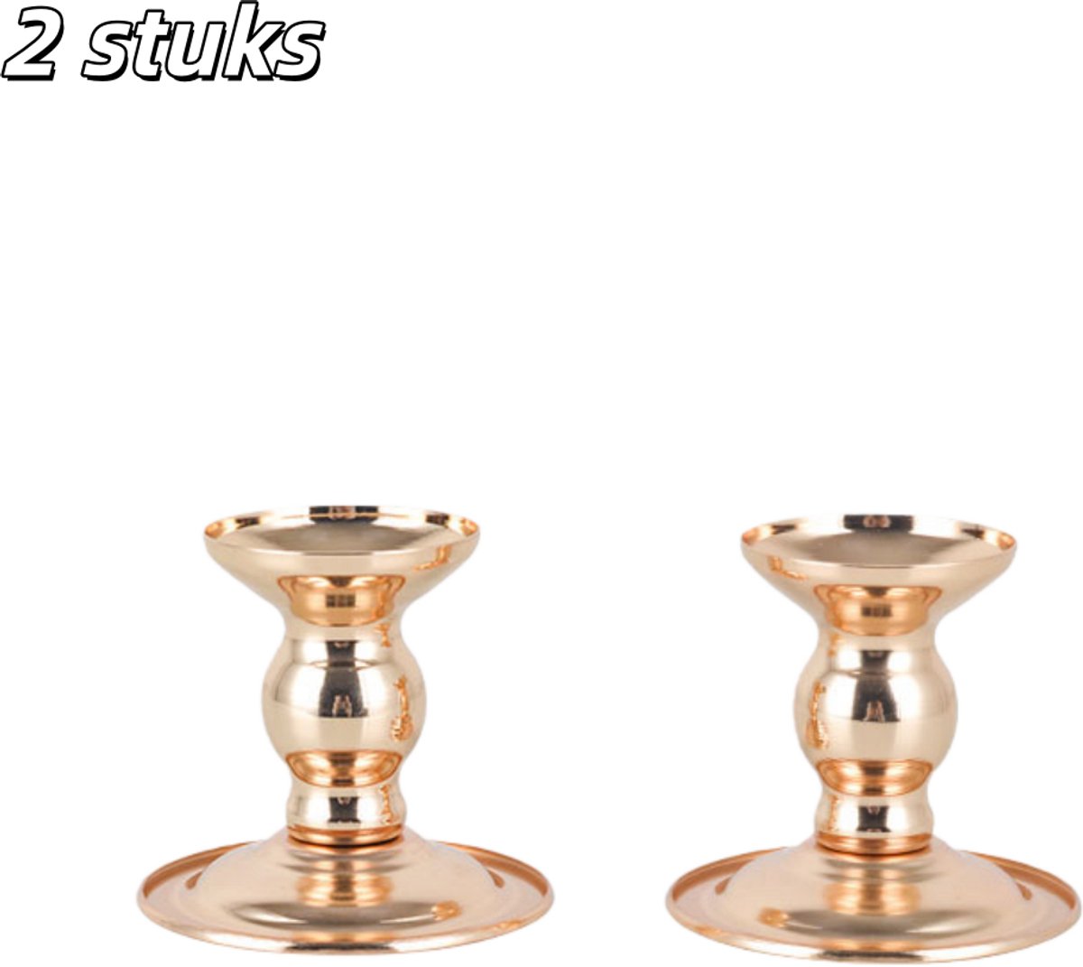 2 stuks - Kandelaars - Metalen staander - Europees vintage ontwerp - Ideaal voor bruilofte