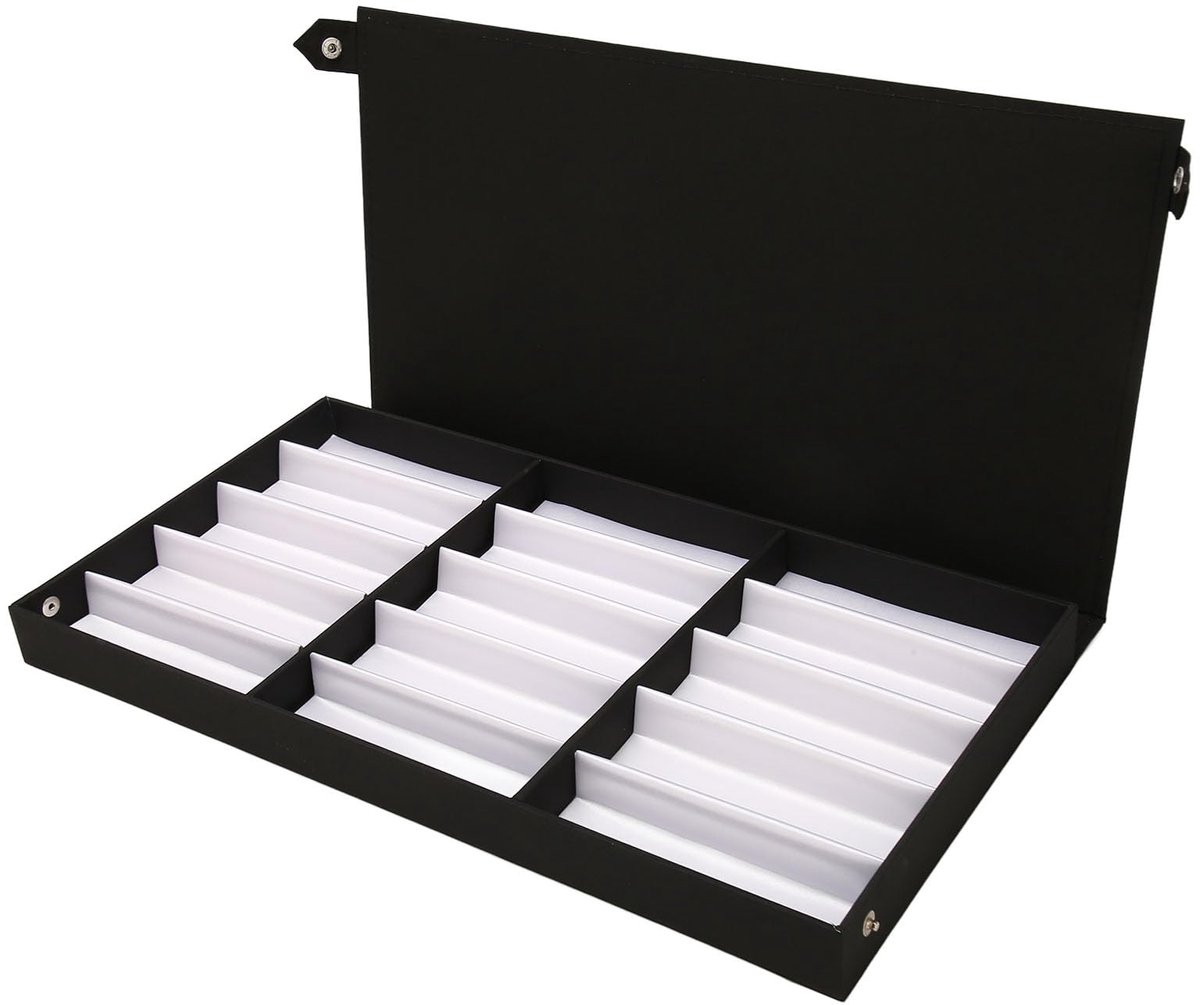 Zonnebril-organizer met 15 Sleuven, Brillendoos, Meerdere Glazen Vitrine, Brillenhouder, Sieradendoos, Zonnebril, Opbergdoos, Lade voor Dames, Heren