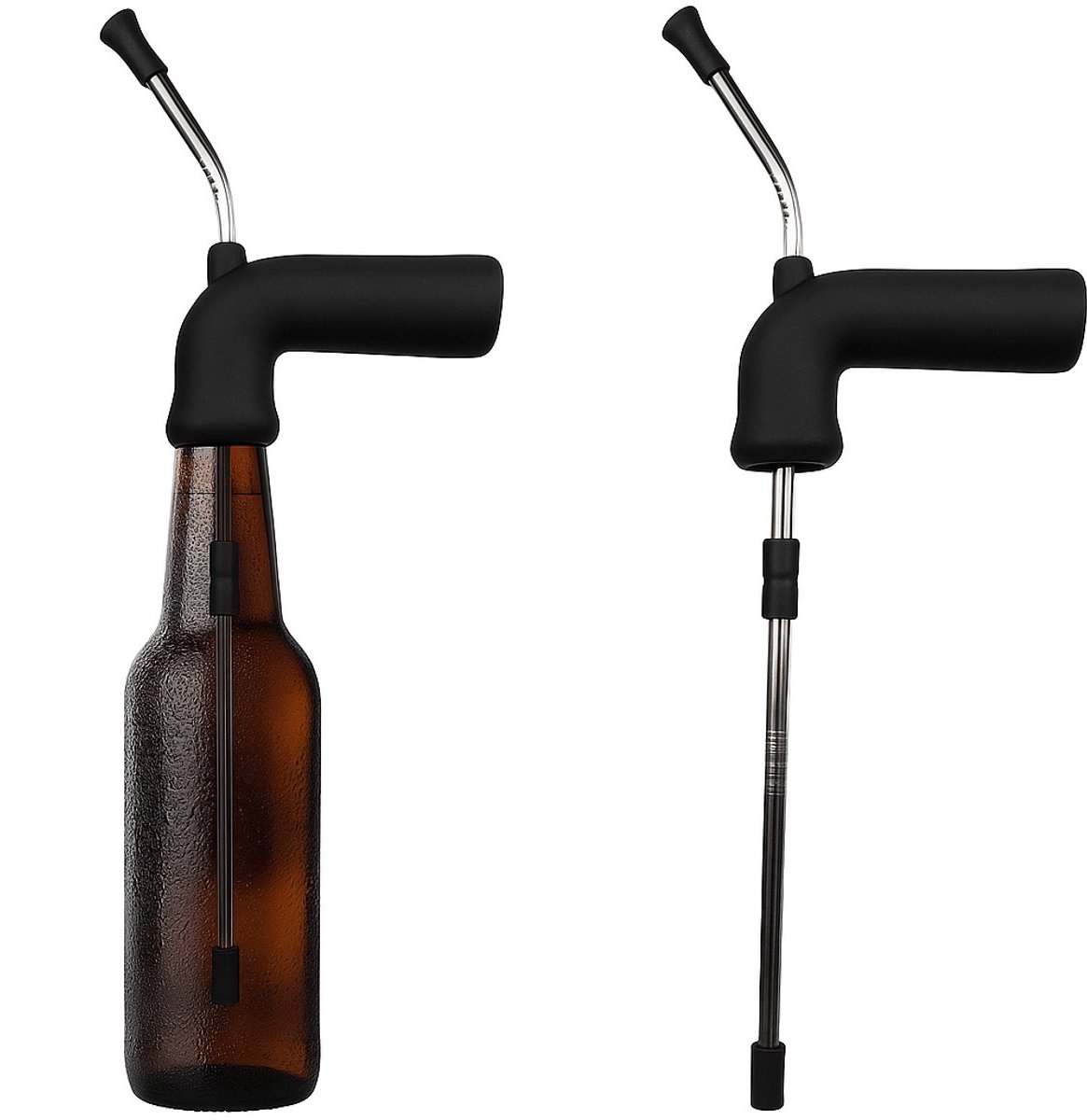 WVspecials Bier Snorkel Zwart - Biersnorkel - Adtaper - Rietadt - Bierriet - Bier Dispenser - BierBuis - Bierkanon - Bierspel - Feestpakket - Feest adtributen - Spieskanon - Bierpong - Drankspel - Bier Accessoires - Bier Gadgets